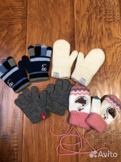 Детские шапки варежки перчатки