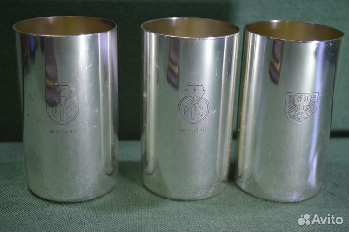 Стаканы металлические (3 штуки). Парусники, Орел