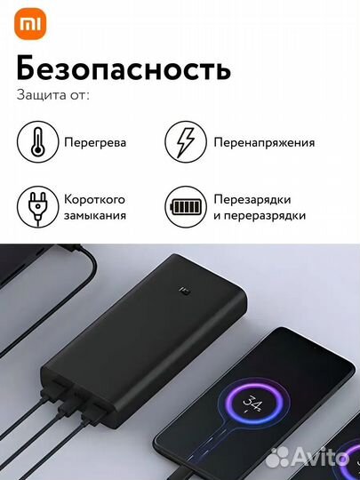 Внешний аккумулятор Mi 50W Power Bank 20000