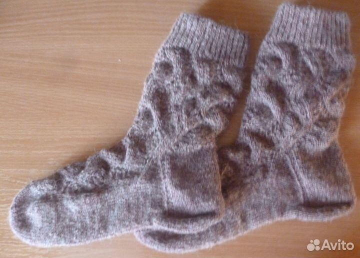 Шерстяные носки ручной вязки 38-41р-р
