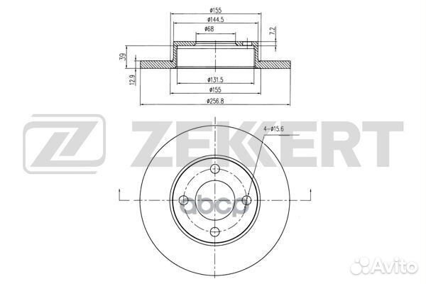 Диск торм. перед. Audi 80 IV 86- 90 II 87- 10