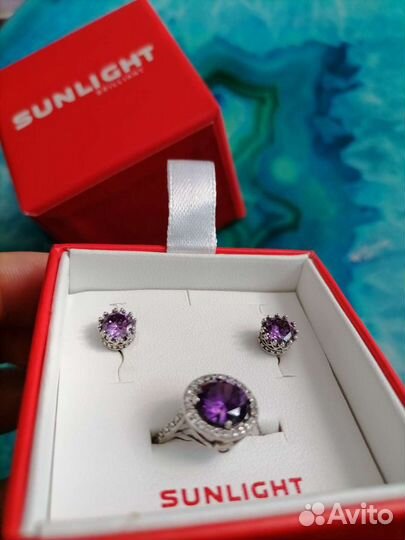 Кольцо и серьги пусеты