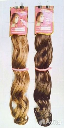 Волосы на заколках искусственные