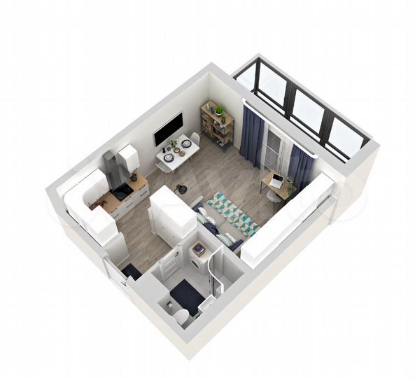 Квартира-студия, 25,6 м², 8/15 эт.