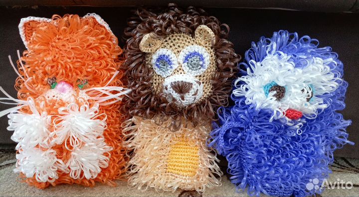 Мочалки ручной вязки