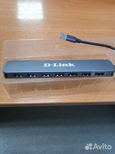 USB Хаб 7xUSB 2.0 D-Link DUB-H7 черный