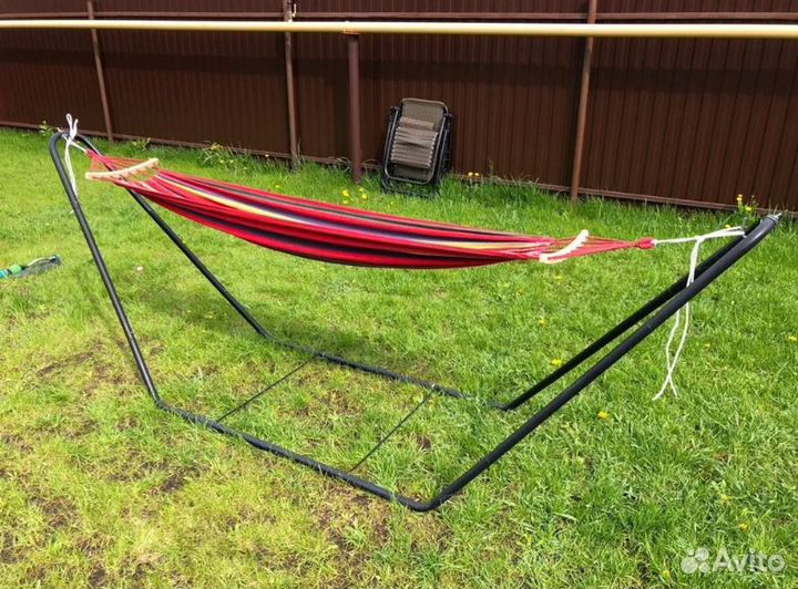 Подвесной гамак туристический с каркасом