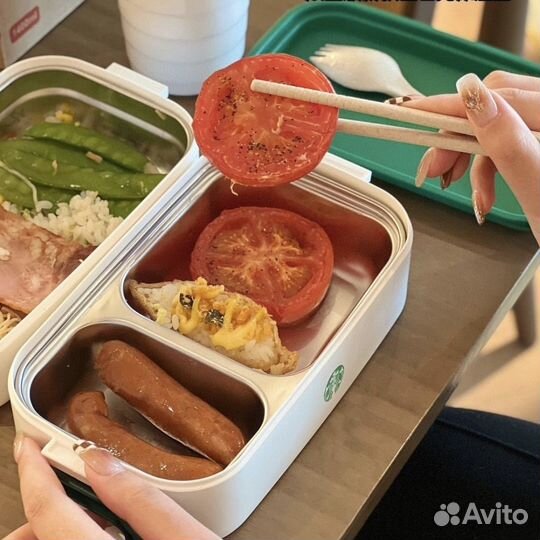 Ланчбокс starbucks с приборами