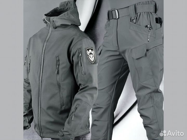 Тактический костюм Softshell Sharkskin водозащита