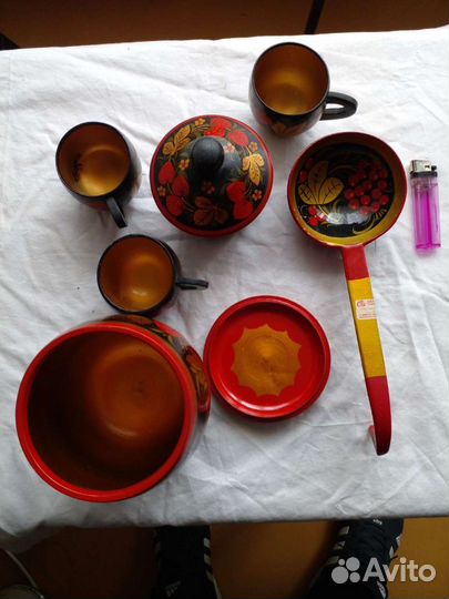 Хохлома. Набор посуды