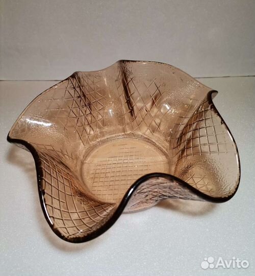 Ваза конфетница цветное стекло СССР