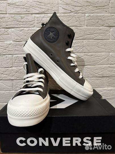 Кеды converse кожаные утепленные новые