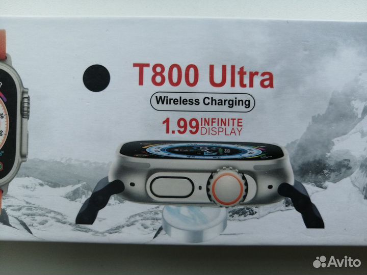 Смарт-часы T800 ultra черные