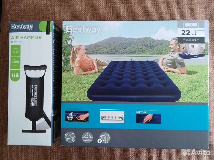 Матрас надувной, насос