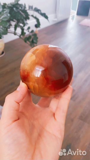 Сердолик камень шар