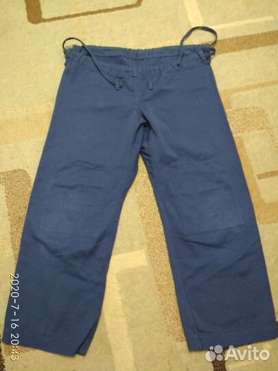 Штаны для занятий дзюдо рост 146-152