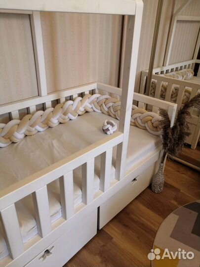 Бортик коса из 3-х двойных прядей