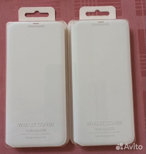Чехол samsung Wallet Cover для Galaxy A70 White