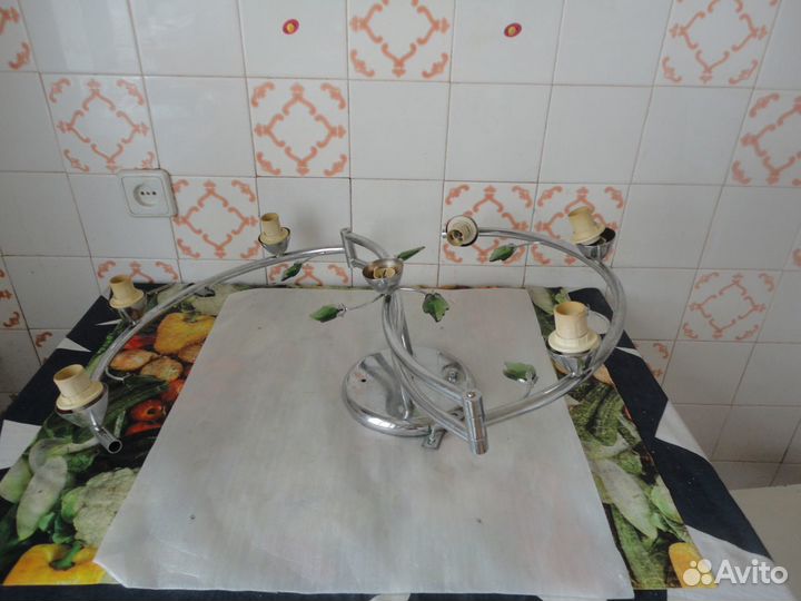 Люстра хромированная раздвижная