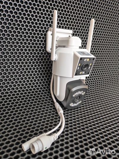 Wi-Fi камера видеонаблюдения с двойным объективом