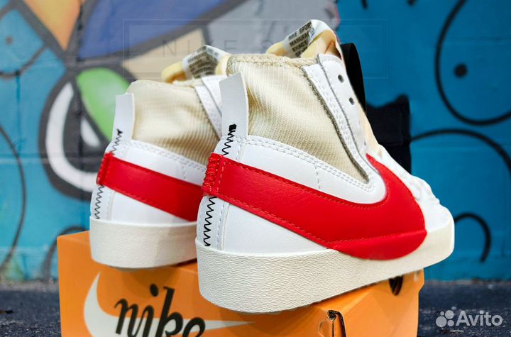 Кеды Nike Blazer Mid 77 Jumbo White Red