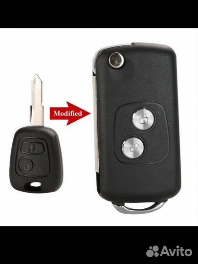 Корпус выкидного ключа peugeot/citroen