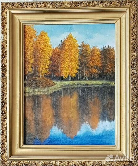 Картина маслом в интерьер на холсте пейзаж