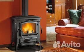 Печь камин чугунный