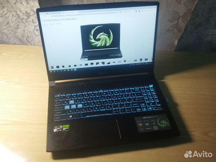 Игровой ноутбук msi bravo 15 c7v