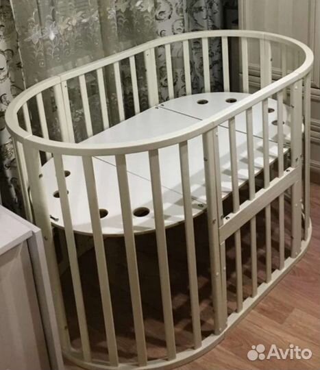 Детская кроватка трансформер 9 в 1 с маятником