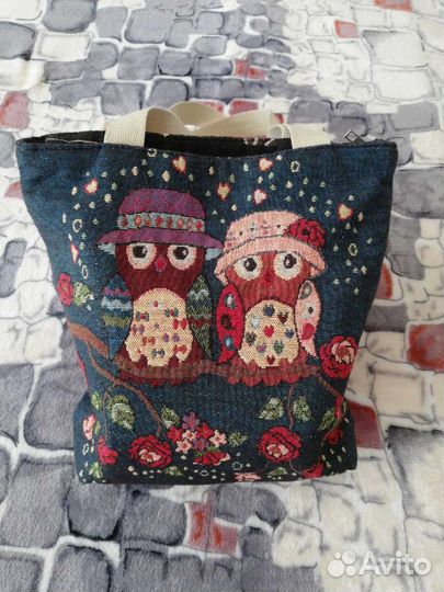 Cумочка гобеленовая Совы