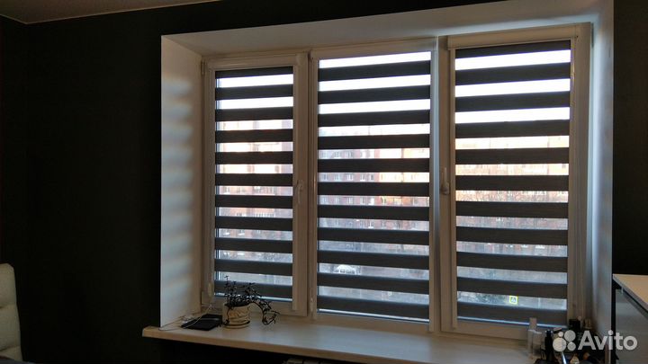 Рулонные шторы день ночь