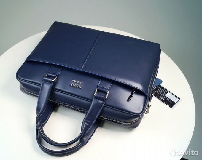 Сумка портфель мужская натуральная кожа Hugo Boss