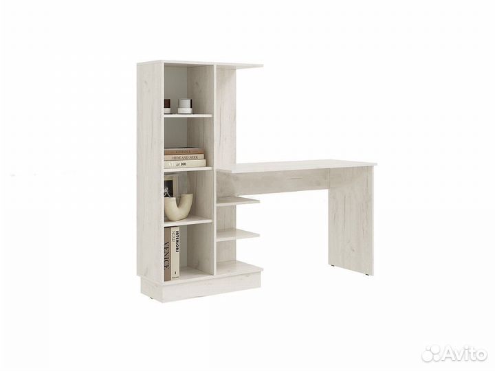 Юниор-4 Компьютерный стол (Шарли Белый/Дуб Крафт Б