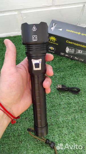 Фонарик ручной светодиодный на аккумуляторе