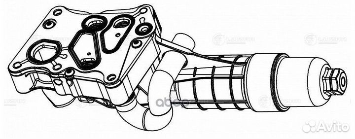 Радиатор масляный. в сборе (теплообменник) LOC1504