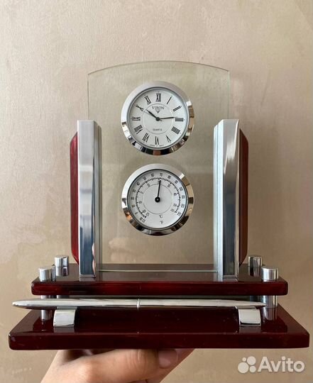 Часы настольные с термометром, набор настольный