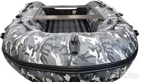 Надувная лодка Хантер 380 про кмф хаки нато