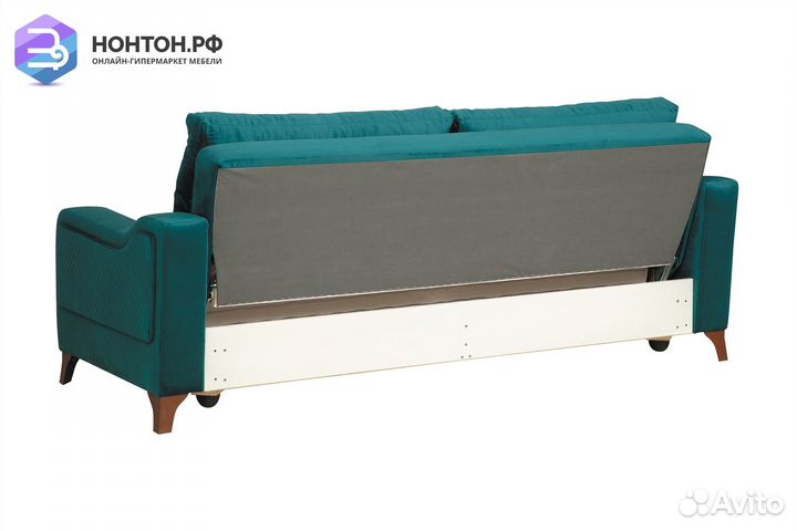 Диван книжка Дуглас 3-х местный зеленый