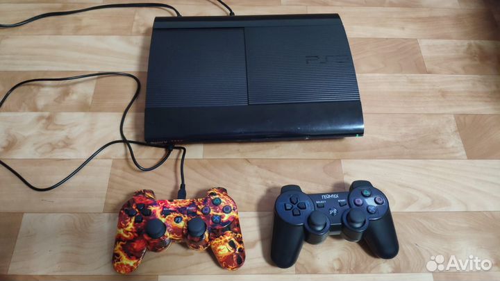 Sony PS3 Super Slim 320Gb, HEN, 2 геймпада+25 игр