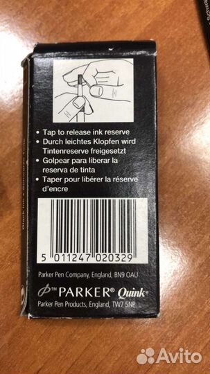 Чернила в картриджах паркер