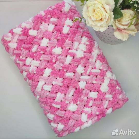 Плед детский вязаный