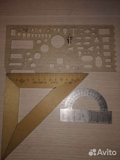 Линейка офицерск,транспортир,угольник