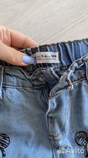 Джинсы zara 104 для девочки