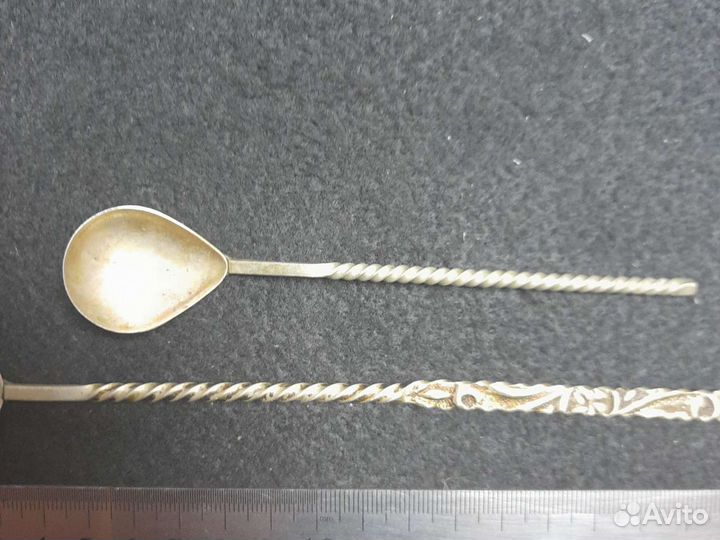 Мельхиоровые ложки, кофейные СССР клеймо