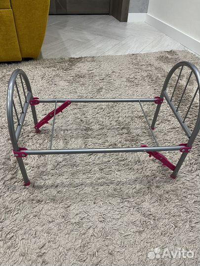 Кукольная кроватка металлическая