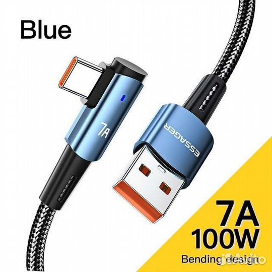 Essager 7A USB C кабель 90 градусов USB Type