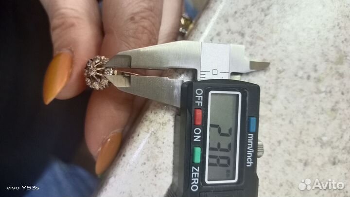 Золотое кольцо 583 пробы,с бриллиантами