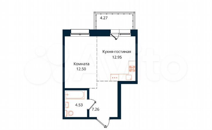 1-к. квартира, 41,5 м², 16/18 эт.