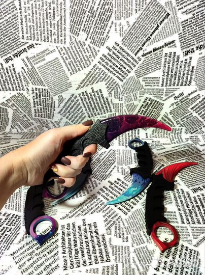 Деревянный игрушечный нож Керамбит из Standoff